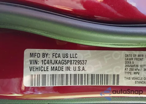 2023 Jeep Grand Cherokee L Altitude 4X4 from USA, damaged, VIN 1C4RJKAG5P8729537